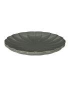 Lot de 6 assiettes Calista grises - D. 20 cm