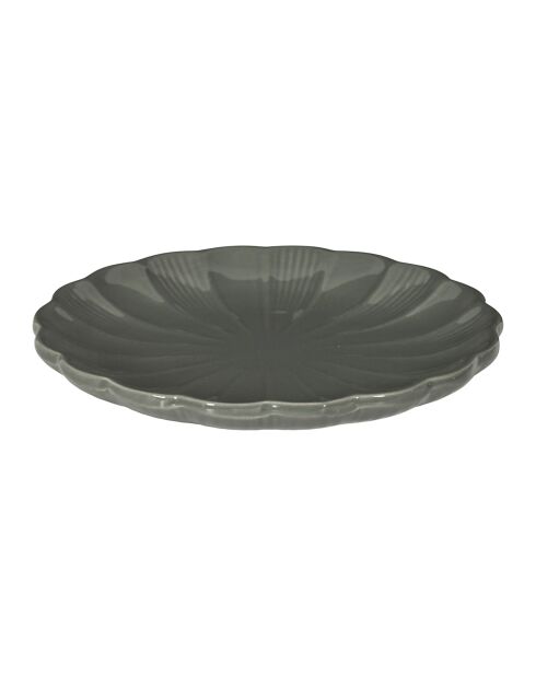 Set de 6 platos Calista grises - D. 20 cm