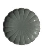 Lot de 6 assiettes Calista grises - D. 20 cm