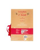 Set de 24 calendarios navideños con velas aromáticas de jengibre marrón/rojo, 21,4 x 30,5 x 12 cm