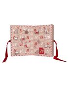 Set de 24 calendarios navideños con velas aromáticas de jengibre marrón/rojo, 21,4 x 30,5 x 12 cm