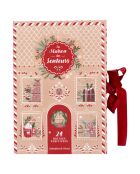 Set de 24 calendarios navideños con velas aromáticas de jengibre marrón/rojo, 21,4 x 30,5 x 12 cm