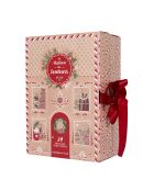 Set de 24 calendarios navideños con velas aromáticas de jengibre marrón/rojo, 21,4 x 30,5 x 12 cm