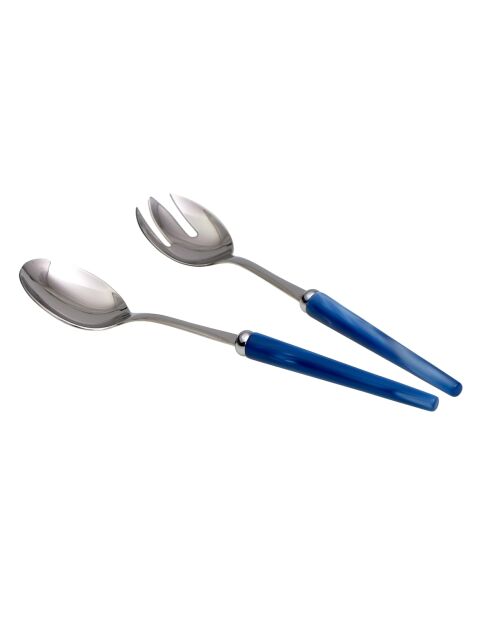 Juego de 2 juegos de ensalada Maui de acero inoxidable azul cielo, 25 x 5 x 4 cm