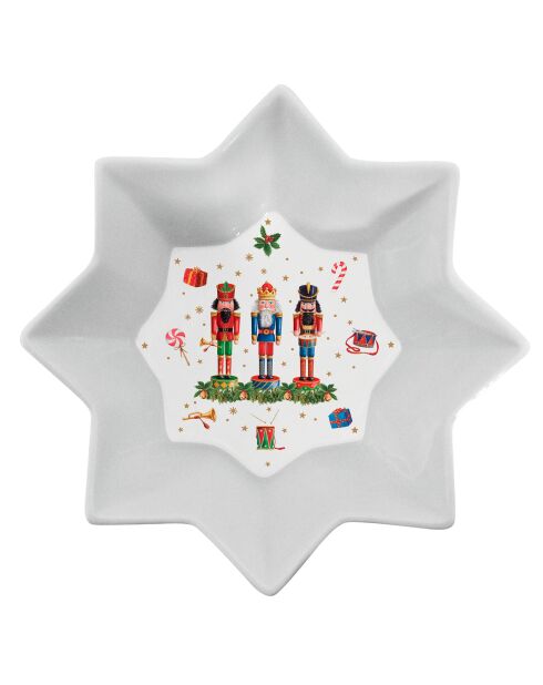 Cuenco Vintage Nutcracker de porcelana multicolor - 20 x 20 x 5 cm