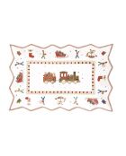 Piatto da portata in porcellana multicolore Polar Express - 35 x 23 x 2 cm