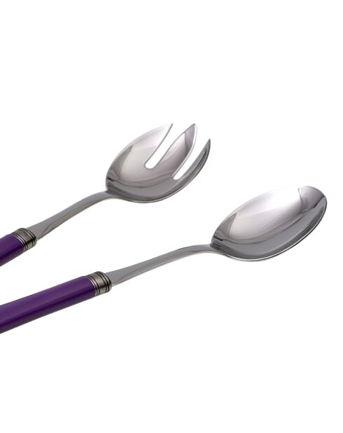 Juego de 2 porciones de ensalada Giulietta 1.5 de acero inoxidable, color morado, 25 x 5 x 4 cm