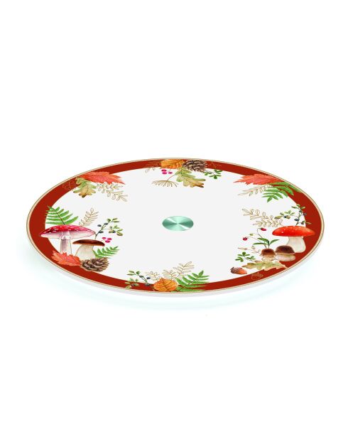 Plato para servir Autumn Breeze de cristal multicolor, 32 x 32 x 8 cm