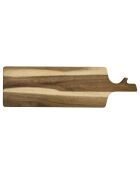 Tagliere per formaggi in acacia con 3 coltelli in acacia - 65 x 1,5 x 20 cm