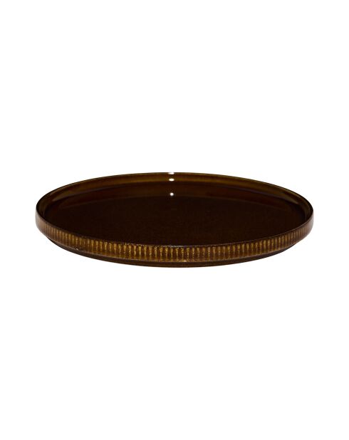 Juego de 6 platos Ysia marrones - D. 20,5 cm