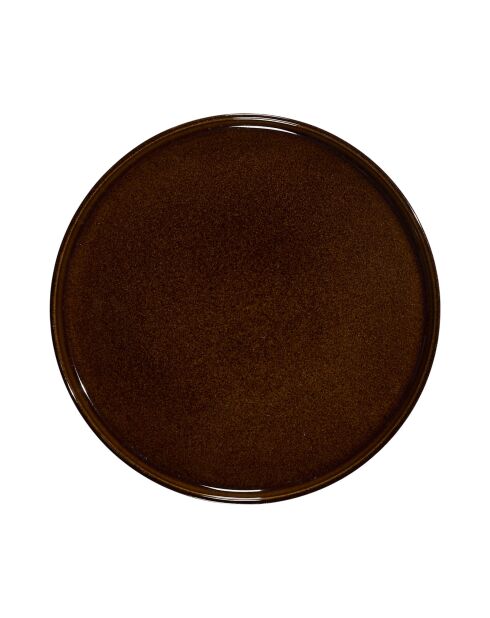 Juego de 6 platos Ysia marrones - D. 20,5 cm