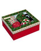 Set mit 4 mehrfarbigen Fancy Christmas Porzellantassen — 300 ml