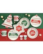 Juego de 4 tazas de porcelana apilables multicolores Enjoy Your Christmas, 275 ml