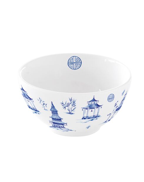 Cuenco de porcelana Pagoda multicolor - 13 x 13 x 7 cm