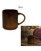 Set de 6 tazas Ysia marrones - 30 cl