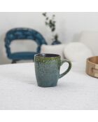 Lot de 6 mugs Elia verts/noirs - 30 cl