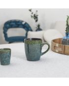 Lot de 6 mugs Elia verts/noirs - 30 cl