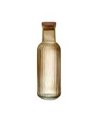 Bouteille en verre strie ambre orange - 1l