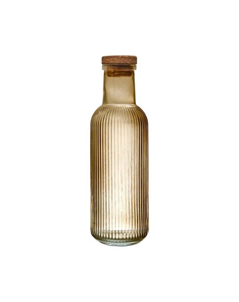 Botella de vidrio con rayas de color ámbar anaranjado - 1 l