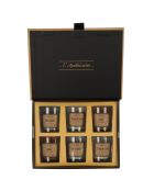 Set de 6 velas aromáticas en caja de botica gris/marrón/blanca