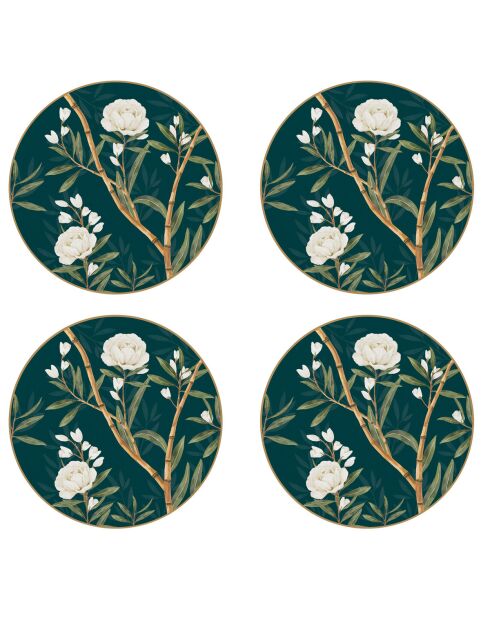 Set di 4 piatti in porcellana Royal Peonies multicolore - 19 x 19 x 2 cm