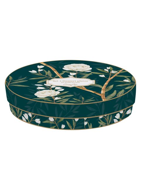 Set di 4 piatti in porcellana Royal Peonies multicolore - 19 x 19 x 2 cm