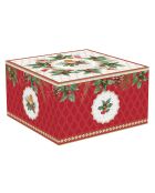 Tasse et soucoupe à petit-déjeuner en porcelaine Christmas Berries multicolore - 370 ml
