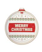 Enjoy Your Christmas Servierschale aus Porzellan, mehrfarbig, kugelförmig, 20 x 20 x 2 cm
