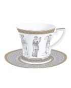 Tasse avec soucoupe en porcelaine Palladium blanche - 200 ml