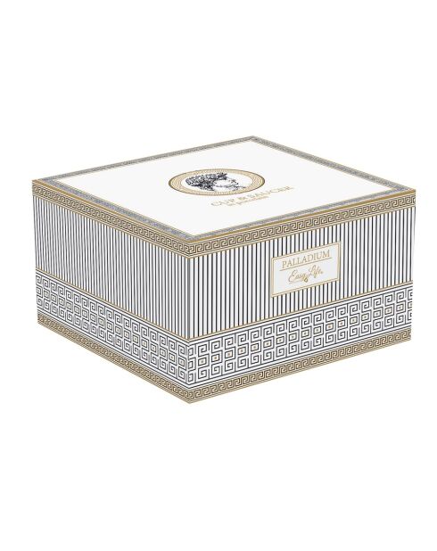 Tasse avec soucoupe en porcelaine Palladium blanche - 200 ml