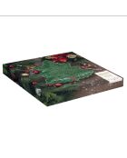 Plat de service en porcelaine Holly & Berries vert - 30 x 30 x 2 cm