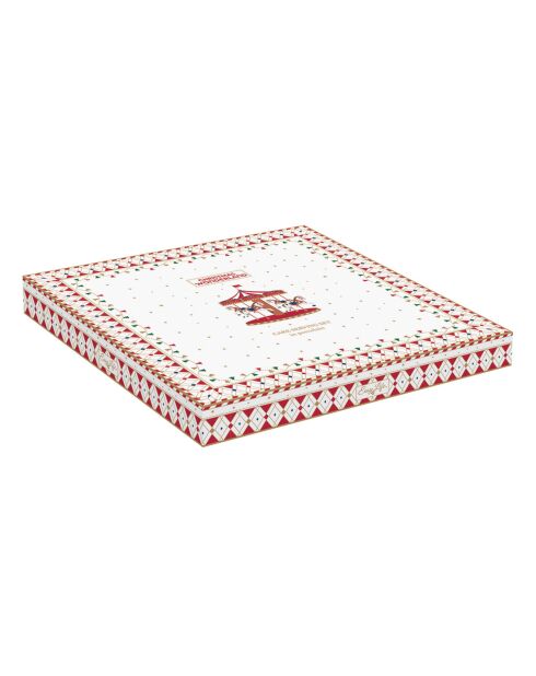 Set di 2 set per torte in porcellana multicolore Christmas Wonderland - 32 x 32 x 0,04 cm