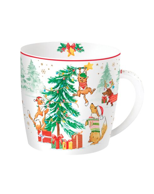 Tasse en porcelaine Christmas Gang multicolores - 350 ml