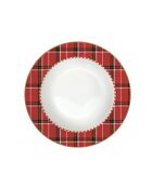 Set mit 6 mehrfarbigen Suppentellern aus Nussknacker-Porzellan, 21,5 x 21,5 x 3,5 cm
