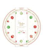 Set de 2 manteles individuales multicolores para Nochebuena, 34,5 x 34,5 cm