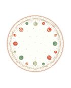 Set de 2 manteles individuales multicolores para Nochebuena, 34,5 x 34,5 cm