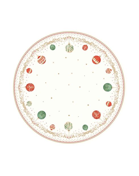 Set de 2 manteles individuales multicolores para Nochebuena, 34,5 x 34,5 cm