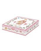 Set van 2 blauw/gouden zoete glazen dessertborden voor Kerstmis - 16,5 x 15 x 2 cm