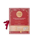 Vela navideña y calendario sorpresa de color rojo jengibre, 25 x 31,4 x 11,7 cm