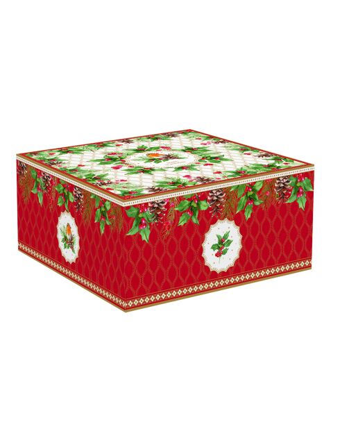 Cuenco de porcelana Christmas Berries multicolor - 23 x 23 x 9,5 cm