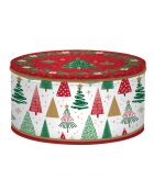 Juego de 3 cajas metálicas redondas entrelazadas, cascabeles multicolores, 20 x 20 x 12 cm