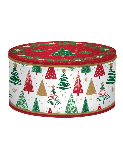 Juego de 3 cajas metálicas redondas entrelazadas, cascabeles multicolores, 20 x 20 x 12 cm