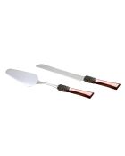 Set de 2 postres de acero inoxidable Syrah marrón, 25 x 5 x 4 cm