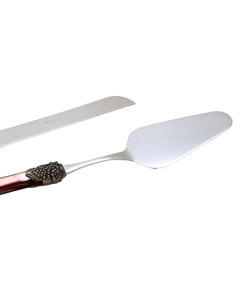 Set de 2 postres de acero inoxidable Syrah marrón, 25 x 5 x 4 cm