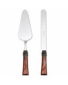 Set de 2 postres de acero inoxidable Syrah marrón, 25 x 5 x 4 cm