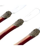 Juego de 6 esparcidores de mantequilla de acero inoxidable Syrah Brown, 16,5 x 4,5 x 5 cm