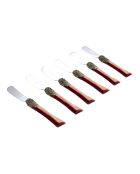 Juego de 6 esparcidores de mantequilla de acero inoxidable Syrah Brown, 16,5 x 4,5 x 5 cm