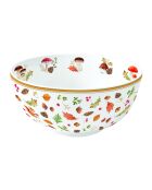 Set mit 4 mehrfarbigen Autumn Breeze Porzellanschalen - 15 x 15 x 7 cm