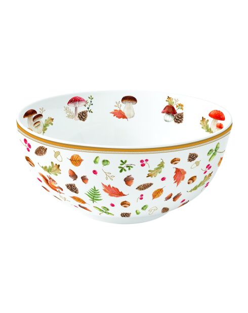 Juego de 4 cuencos de porcelana Autumn Breeze multicolores, 15 x 15 x 7 cm