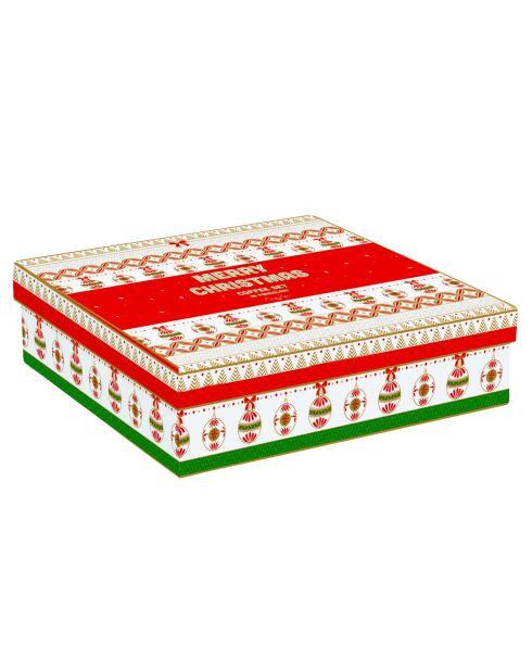 Juego de 6 tazas y platillos de café de porcelana multicolor Enjoy Your Christmas, 100 ml